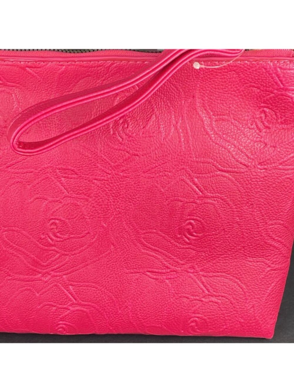 Betsey Johnson NY Large Pink Rose Purse Wristlet Bag NWOT - Picture 7 of 15
